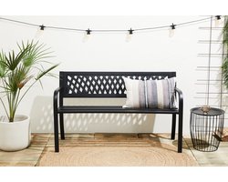 909 Outdoor - Stalen Tuinbank - 2 Personen - Slijtvast - Capaciteit 220kg - 125 x 53 x 77 cm (B x D x H)