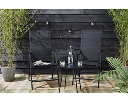 909 OUTDOOR Tuinstoelen Set van 2 - Inklapbaar - Verstelbaar - Aluminium & Textileen - 69x56x106 cm