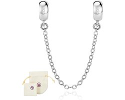 925 sterling zilver rubber spacer stopper kraal bedels veiligheidsketting voor Italiaanse stijl bedelarmbanden