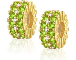 925 sterling zilveren stoppers bedels voor armband met rubberen clip design kleuren stopper bedels voor Bead Charm armband hanger spacer (2 stuks)