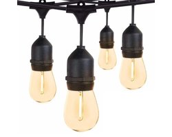 a sunny day Lichtsnoer buiten - lichtslinger - lichtsnoeren voor buiten - prikkabel - warm wit licht - 5 meter - led - lichtsnoer binnen en buiten - lichtsnoeren - lichtslang voor buiten - 10 led lampen - E27 fitting - verlengbaar