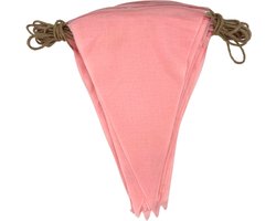 a sunny day vlaggenlijn stof - roze stoffen vlaggenlijn - babyshower meisje - geboorte meisje - gender reveal - stoffen slinger - vlaggenlijn 10 meter - 100% katoen - vlaggenlijn roze - babyshower decoratie - verjaardag decoratie - cadeau tip