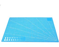 A3-Snijmat, Zelfherstellende PVC-snijplank met Rasterlijnen, Antislip Snijmat, Ideaal voor Papier, Leer en Stof, 45x30cm (BLUE)