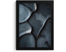 A4 Fotolijst, Abstracte Steen Kunst, Hoge Resolutie Print, MDF Frame, Acrylglas, Wanddecoratie, Moderne Kunst, Steenmotief, Ingelijste Kunst