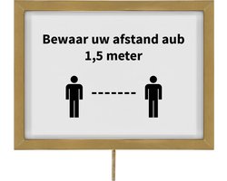 A4 Posterframe voor Afzetpaal - Schroefdraad Messing