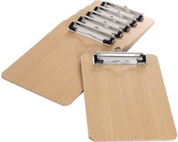 A5 Clipboard Extra Thick 4mm - Hard Writing Board met Rubber Clamp en Hangbeugel, Documenthouder en Schrijfbord voor Kantoor en School