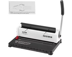 Aafinity handmatige spiraalbindmachine - 34-gaats boekbinder met perforator voor 12 vellen en een bindcapaciteit van 120 vellen - Verstelbare rug voor kantoor en school