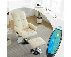 Aafinity Relaxfauteuil - Draaifauteuil - Relaxstoel - Loungestoel - met 5-Punts Massage, Verwarmde Zitting en Voetenbank – voor Tv, Gamen en Lezen