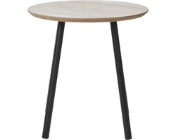 Aalst Bijzettafel Ø40cm beige travertin decor.