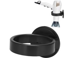 Aan de muur bevestigd föhnrek, zelfklevend ruimtebesparend opbergrek Geschikt voor föhn, föhnrek Geschikt voor in de badkamer, opbergrek Geschikt voor haarverzorgingsproducten aan de muur (zwart)