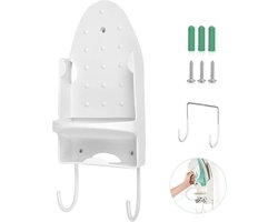 Aan de muur bevestigd strijkplankrek, houder voor elektrisch strijkijzer, badkamerplank voor huishoudelijk gebruik