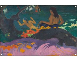 Aan Zee - Paul Gauguin posters - Vrouwen poster - Tuinposter Mensen - Schutting decoratie - Tuinaccessoires - Decoratie tuin tuinposter 150x100 cm