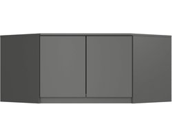Aanbouwkast Grafietgrijs S100 Staand - 100x55x50cm - 2 Deurs Mat Laminaat - Zelfmontage Makkelijk