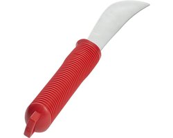 Aangepast dik bestek, Mes. Verdikt handvat met soft grip. Rood