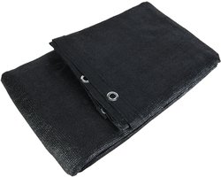 Aanhangernet HDPE 150x220cm met zeilringen zwart fijnmazig