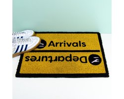 Aankomst Vertrek Deurmat - Bruin - 60cm x 40cm - Deurmatten - kokosvezels - Vloermat