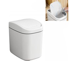 Aanrecht Afvalbakken - Auto Prullenbak - Met Klepdeksel - Aanrecht Afvalbakje - Mini Prullenbak - Tafelafvalemmer - Plastic Vuilnisemmer - Badkamer Afvalbakje -Recycle Afvalbak - Handig Prullenbak - Kantoor Prullenbakken - Thuis / Kantoor
