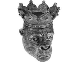 Aap Bloempot - Vaas - Bloempotten - Plantenbak voor binnen en buiten - Beton Grijs - 30 cm