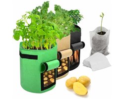 Aardappelkweekzakken - 3-pack - 10 gallon plantenkweekzakken - Beluchting Non-woven stoffen potten Plantenzakken
