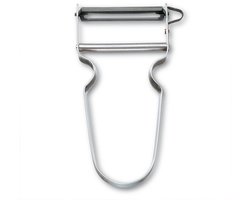 Aardappelschiller - Dubbelzijdig met slingermes - Extra scherp - Metalen handvat