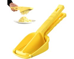 Aardappelstamper - Handmatige groente- en fruitstamper - 2025 Nieuw draagbaar keukengereedschap voor het pureren van aardappelen, avocado, bonen, guacamole - Draagbare voedselstamper (geel)