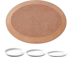 Aardewerk Gereedschap - Keramiek Vormen - Schotel Maken - Ovale Vorm - 15x11x1.5cm - Lichtbruin