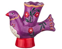 Aardewerk kaarsenstandaard duskdove