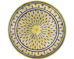 Aardewerk schaal lichtgroen Ø 35