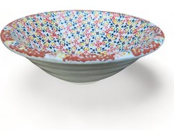 Aardewerk Schaal Porto Multicolor 33x12 cm Handgemaakt