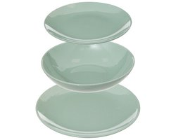 Aardewerk Servies 6 persoons 18-delig - Mintgroen