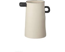 Aardewerk Vaas - Decoratieve Pot - Huis Decoratie - Handgeschilderd Design - 13.5 cm Diameter - Multicolor