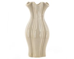 Aardewerk vaas organic L beige