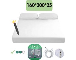 Aardingshoeslaken - Groundingly aardingslaken - Aarding matrashoes - Inclusief gratis testpen en stopcontact tester - Earthing - Grounding - Earthing fitted sheets (160x200x25)