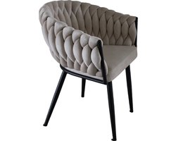 A&B DESIGN Wave chair set2 eetkamerstoel Zand wit set van 2 stuks