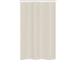 ABAKUHAUS Abstract Smal Douchegordijn, Moderne Kontur Rhombuses, Stoffen Badkamerdecoratieset met Haken, 120 x 180 cm, Eierschaal Siegel Bruin