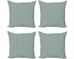 ABAKUHAUS Abstracte Kussenhoezen Set – 4x 45x45 cm – Dubbelzijdig bedrukt – Microvezel