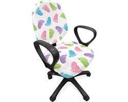 ABAKUHAUS Baby Bureaustoel Onderhoes, Kids Voetpatroon, Decoratieve Beschermhoes van rekstof, Meerkleurig