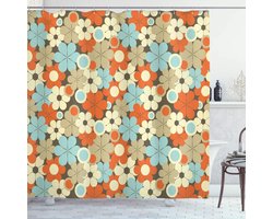 ABAKUHAUS Bloemen Douchegordijn – 175x240 cm – polyester – multicolor