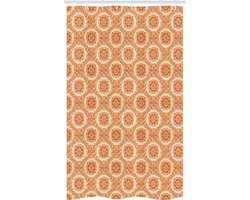 ABAKUHAUS Douchegordijn – 120x180 cm – Oranje-Beige Viktoriaanse Barokbladeren