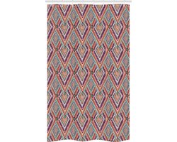 ABAKUHAUS Douchegordijn – Geometrisch patroon 120x180 cm – Multicolor