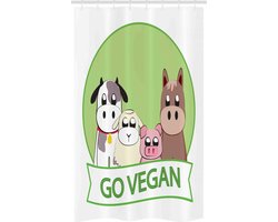 ABAKUHAUS Douchescherm – Vegetarische Dieren – 120x180 cm – Multicolor