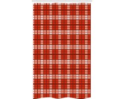 ABAKUHAUS Douchgordijn Plaid – Vintage Tartan, 120 x 180 cm Rood/Wit