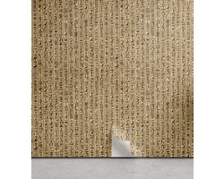 ABAKUHAUS Egyptisch aftrekbaar en kleefbehang voor thuis, Ancinet hiërogliefen, zelfklevende woonkamer keukenaccent, 33 cm x 90 cm, zandbruin zwart