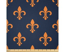 ABAKUHAUS Fleur De Lis kan uitbreiden met Elestan voor doe-het-zelf en naaiwerk, Elestan voor doe-het-zelf en naaiwerk, 1Meter, oranje indigo