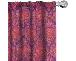 ABAKUHAUS Fuchsiakleurige gordijnen – 2x75x225 cm – microvezel – verduisterend – lila