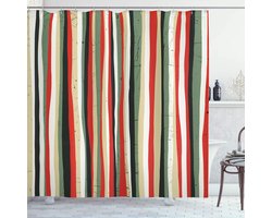 ABAKUHAUS Grunge Douchegordijn – Boogvormige Staven – 175x200 cm – Multicolor