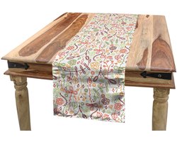 ABAKUHAUS Herfst tafelloper – 40x180 cm – 100% polyester, machinewasbaar