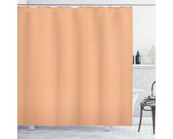 ABAKUHAUS hoekdouchegordijn – Oranje golvende strepen – 175x200 cm
