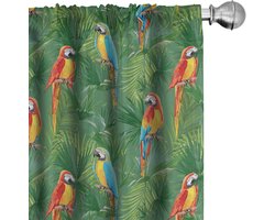 ABAKUHAUS Jungle gordijnen – 2x75x245 cm – Veelkleurig
