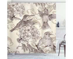 ABAKUHAUS Kolibri Douchegordijn – 175x180 cm – Creme Beige